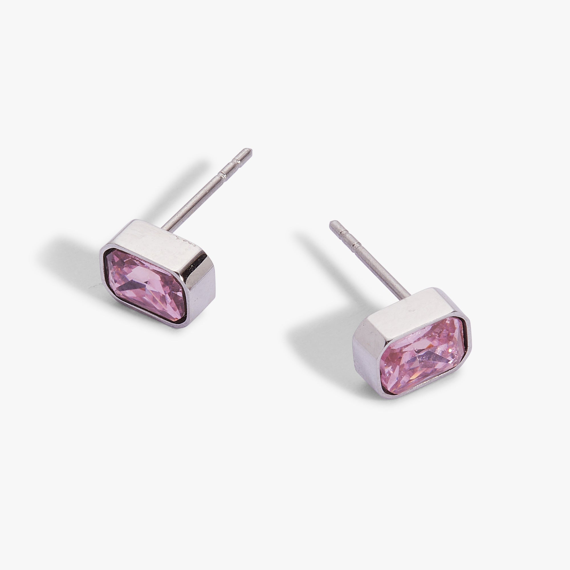 October Emerald - Cut Birthstone Stud Earrings - Che Cose Belle
