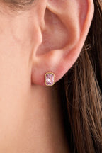 October Emerald - Cut Birthstone Stud Earrings - Che Cose Belle