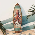 Octopus Surfboard Wall Art – Handcrafted Coastal Ocean Decor by G.DeBrekht – Nautical Wooden Sea Life Accent for Indoor & Outdoor – 8490152HS - Che Cose Belle