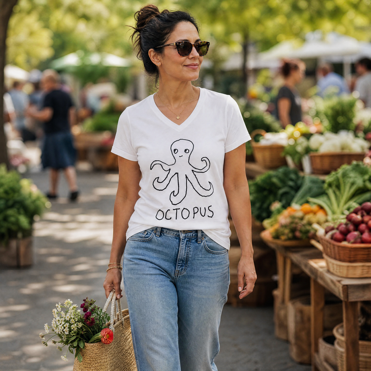Octopus - V-neck Tee - Che Cose Belle