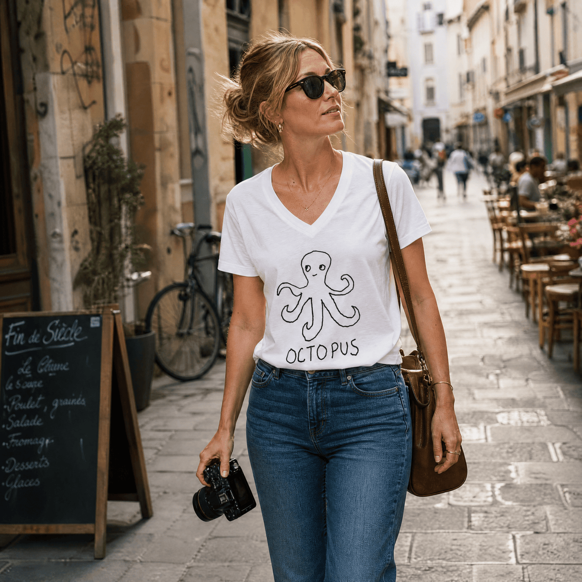 Octopus - V-neck Tee - Che Cose Belle
