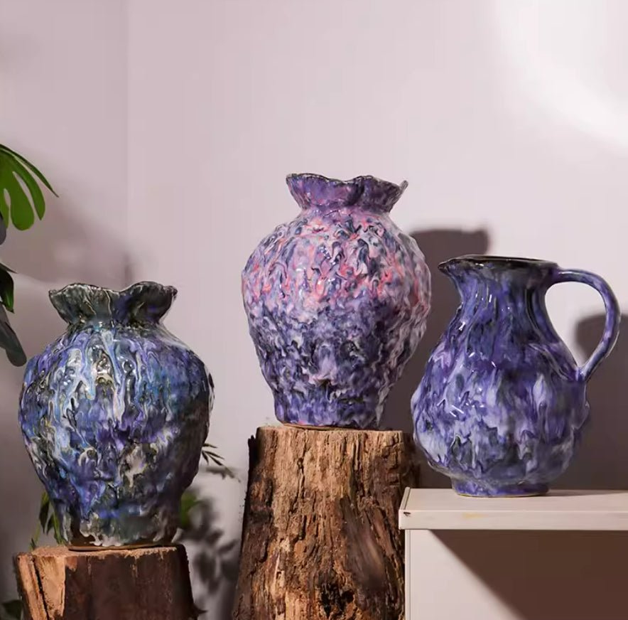 Oil Painting Style Ceramic Vase — Artistic Home Decor, 3 Styles - Che Cose Belle