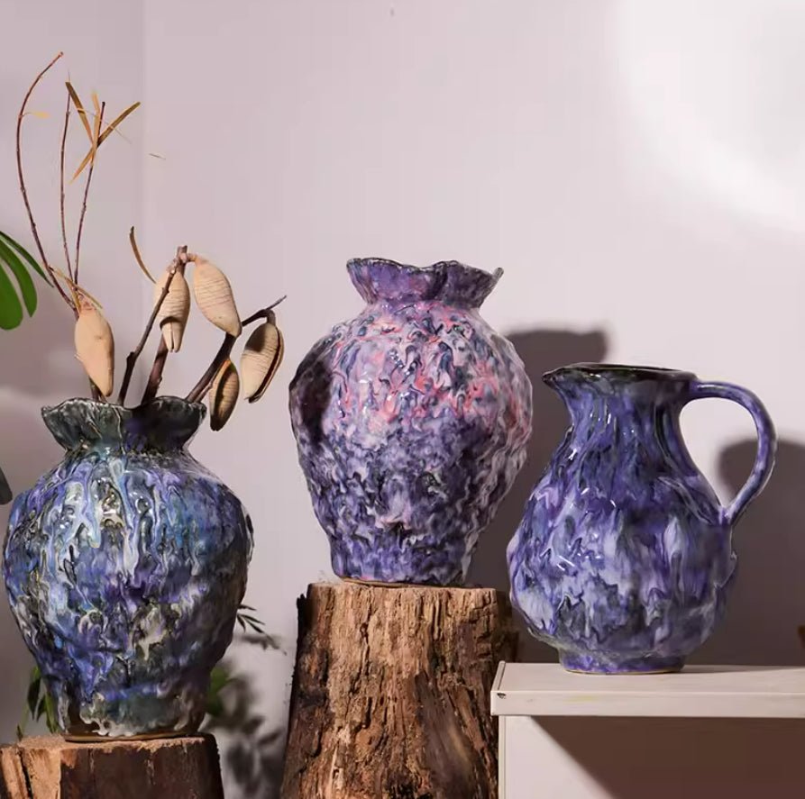 Oil Painting Style Ceramic Vase — Artistic Home Decor, 3 Styles - Che Cose Belle