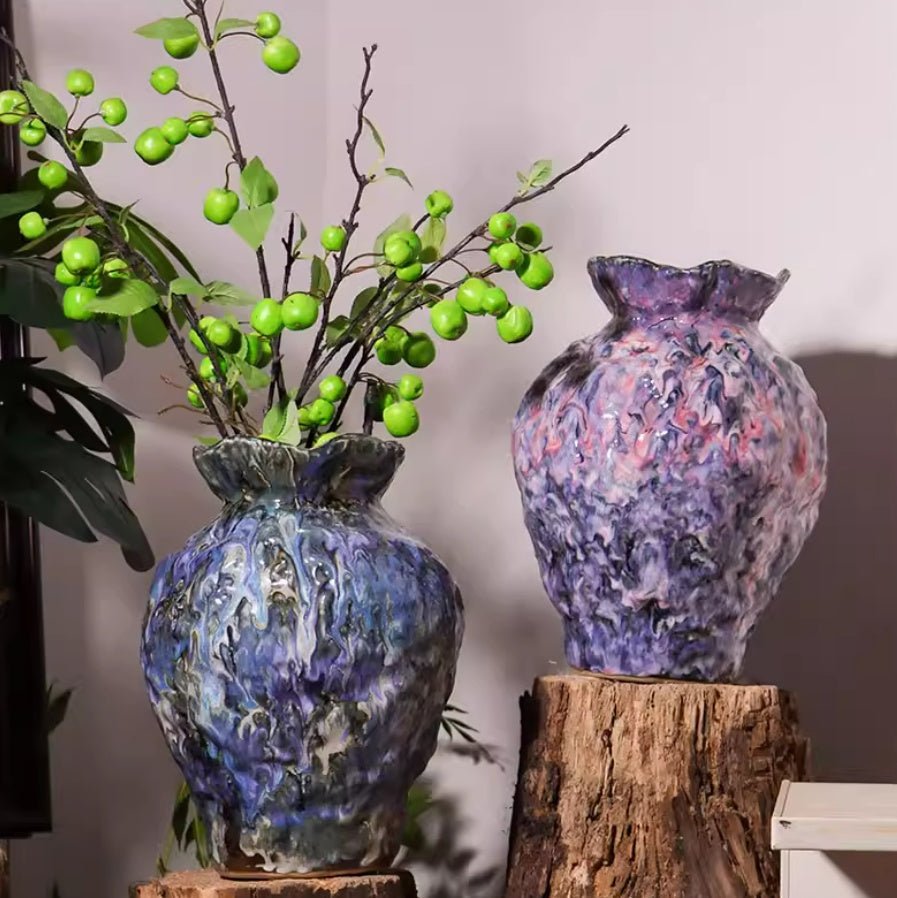 Oil Painting Style Ceramic Vase — Artistic Home Decor, 3 Styles - Che Cose Belle