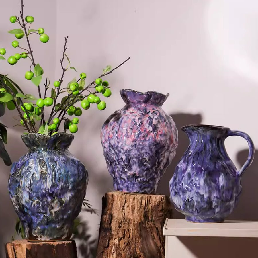 Oil Painting Style Ceramic Vase — Artistic Home Decor, 3 Styles - Che Cose Belle