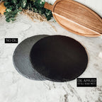 Slate Round 11" Cheese Board Natural Layered Edge Slim 5-6mm