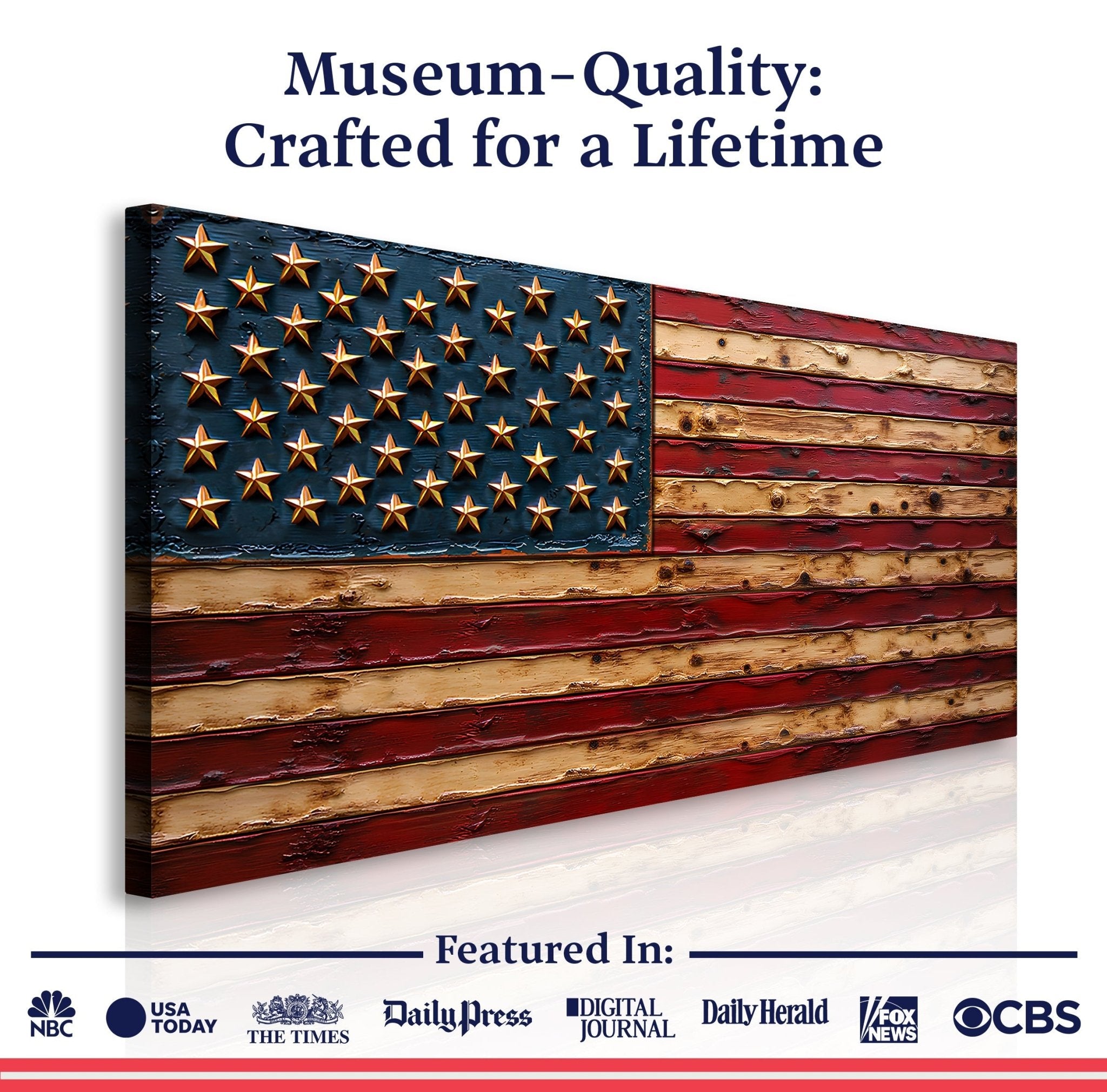 Old Glory American Flag Wall Art - Che Cose Belle