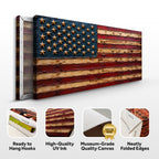 Old Glory American Flag Wall Art - Che Cose Belle