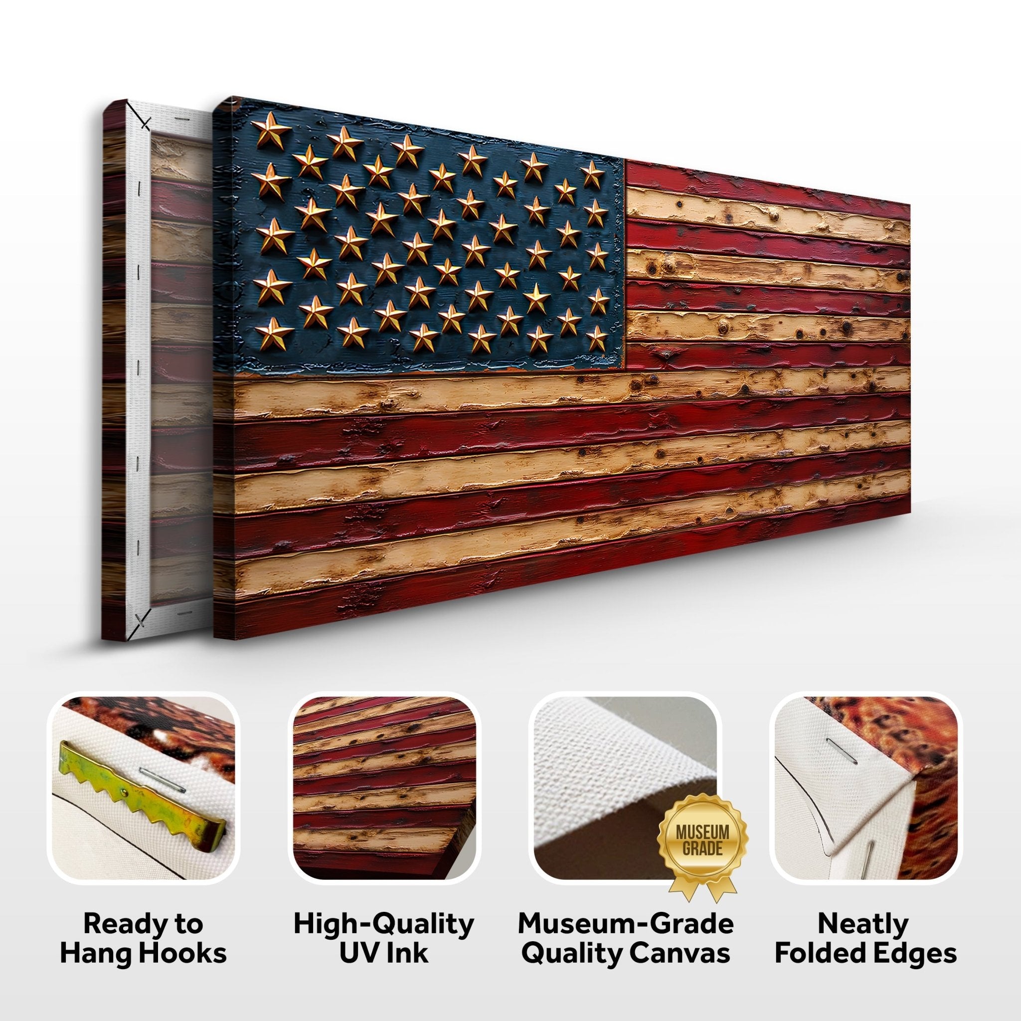 Old Glory American Flag Wall Art - Che Cose Belle