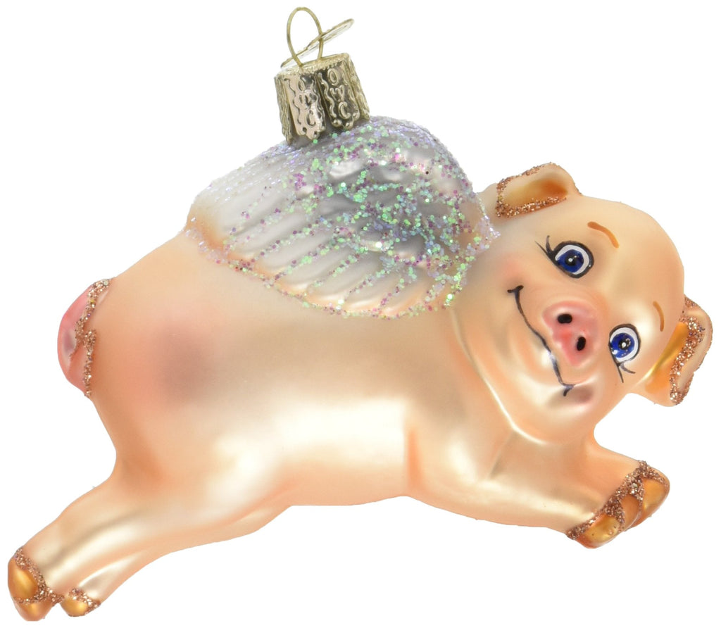 Old World Christmas Flying Pig Glass Blown Ornament - Che Cose Belle
