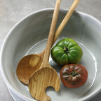 Olive Wood Crescent Serving Set - Che Cose Belle
