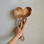 Olive Wood Spiral Salad Servers - Che Cose Belle