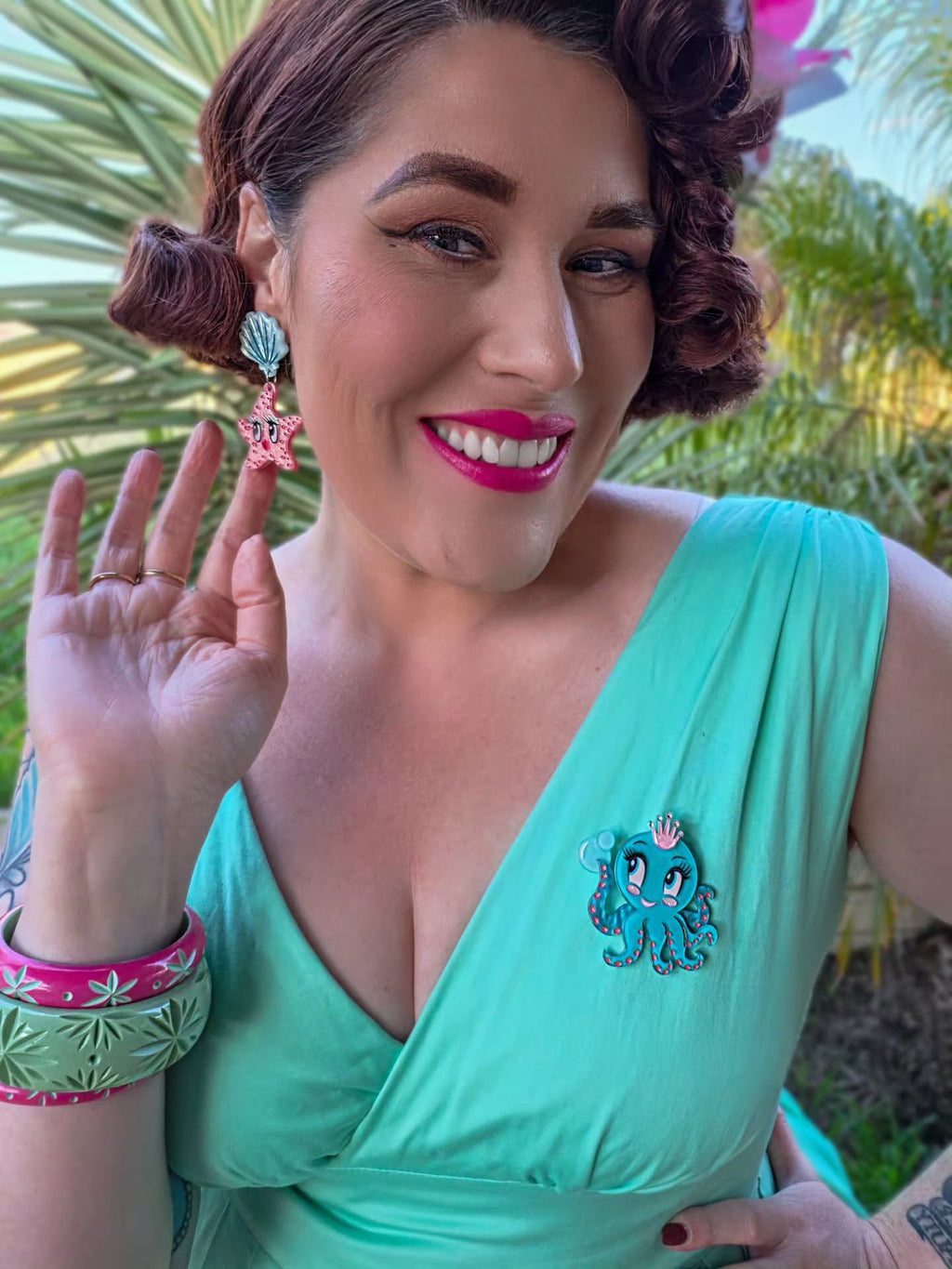 Olivia the Octo Cutie Brooch by Miss Fluff x Lipstick & Chrome - Che Cose Belle