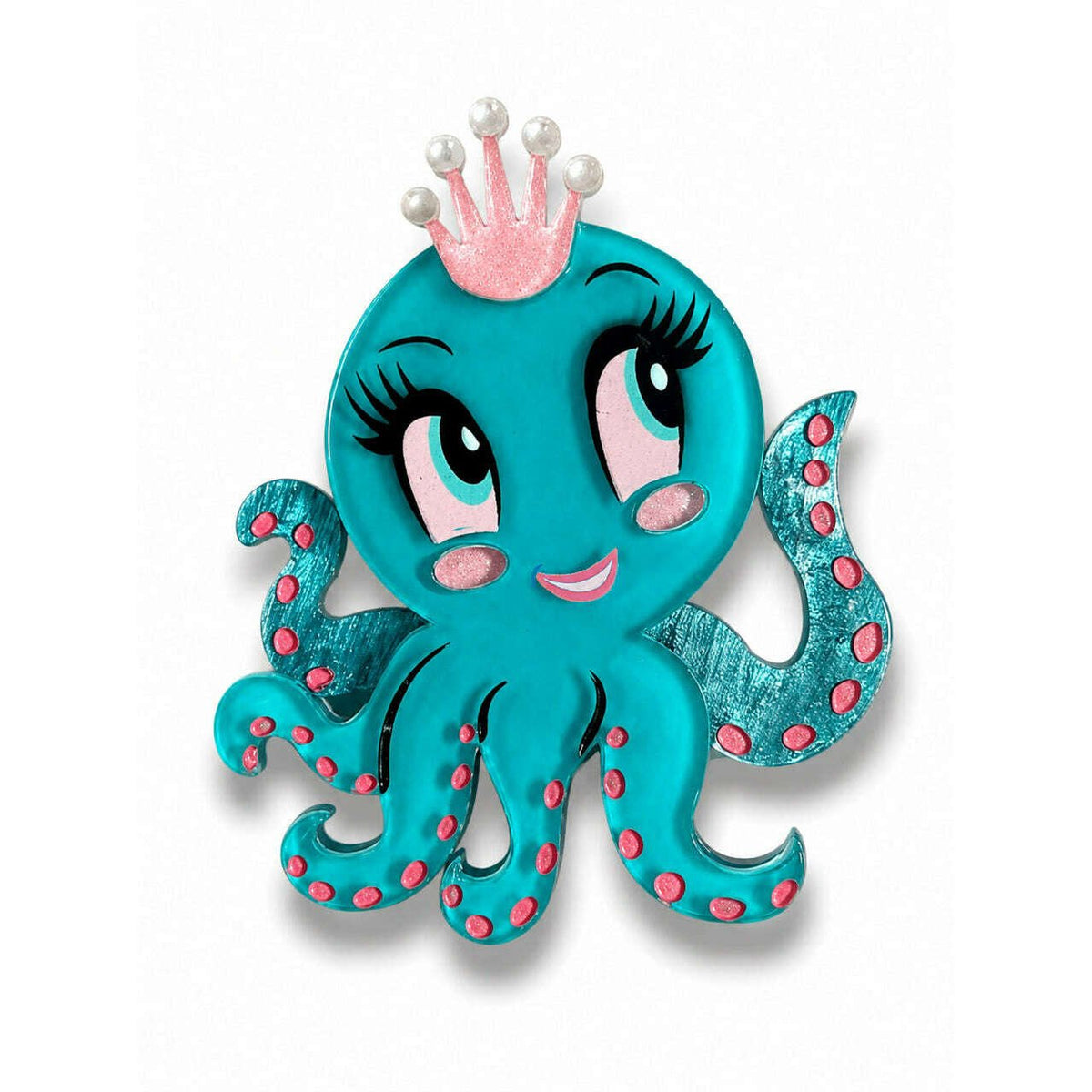 Olivia the Octo Cutie Brooch by Miss Fluff x Lipstick & Chrome - Che Cose Belle