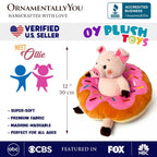 Ollie Oinker the Pig Plushie, Adorable 12" Donut Ring Stuffed Animal for Kids’ Gifts - Che Cose Belle