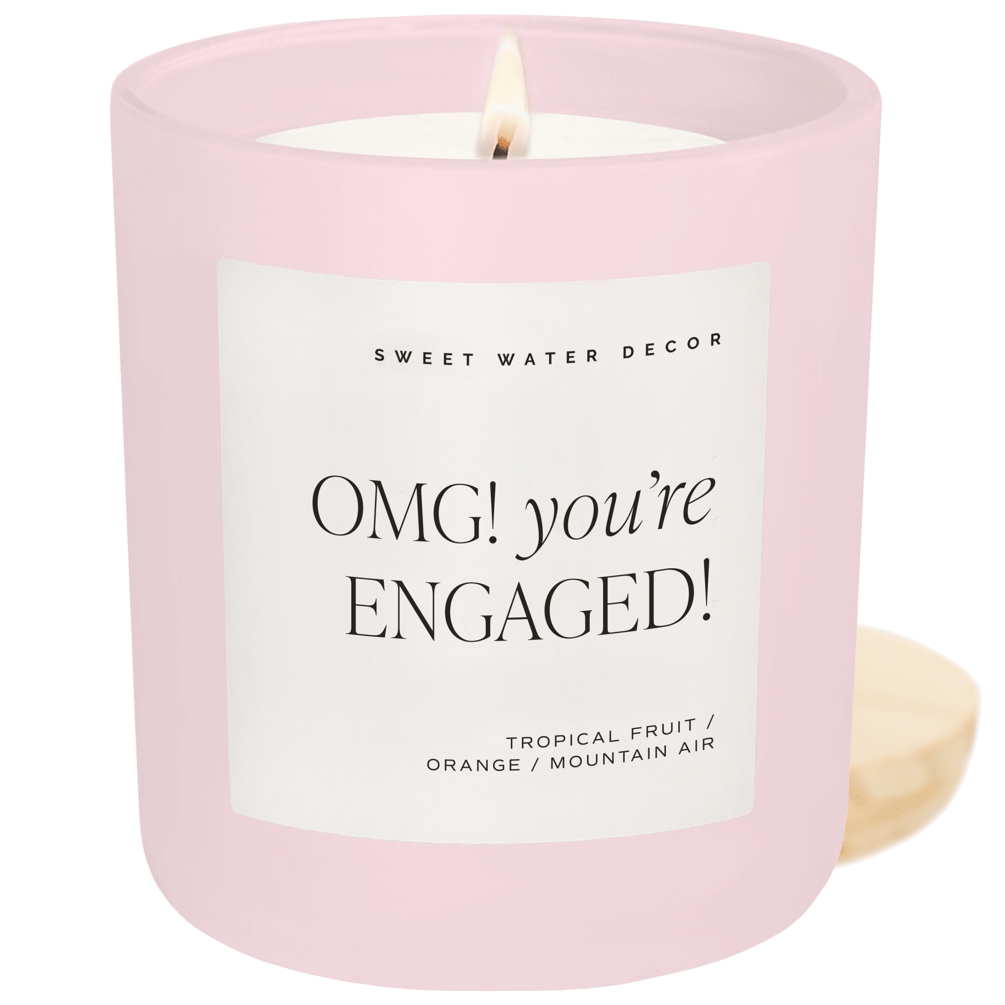 Omg! You're Engaged! Soy Candle - Pink Matte Jar - 15 oz - Che Cose Belle