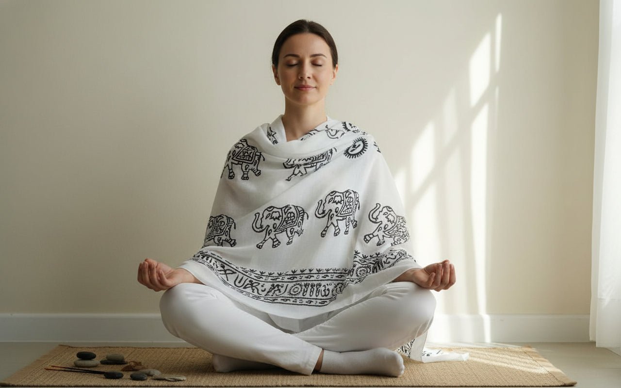 OMSutra Karma Mantra Yoga Prayer Shawl - Che Cose Belle