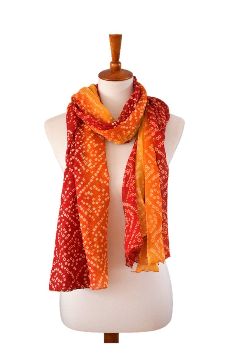 OMSutra Tie - dye designer fashion Silk Scarves - Che Cose Belle