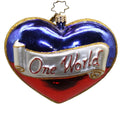 One World Heart Ornament - Che Cose Belle