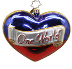 One World Heart Ornament - Che Cose Belle