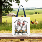 Oops I Got Another Chicken Canvas Tote Bag, Funny Farm Animal Gift Shopper - Che Cose Belle
