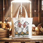 Oops I Got Another Chicken Canvas Tote Bag, Funny Farm Animal Gift Shopper - Che Cose Belle