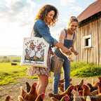 Oops I Got Another Chicken Canvas Tote Bag, Funny Farm Animal Gift Shopper - Che Cose Belle