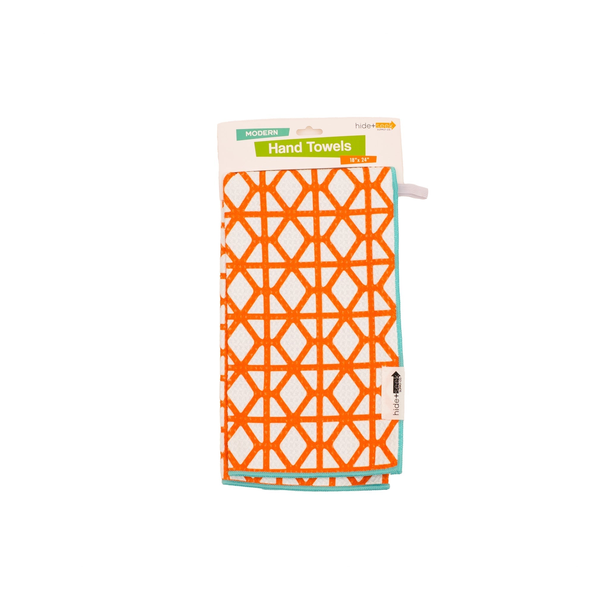 Orange Breeze Block Hand Towel 18" x 24" - Che Cose Belle