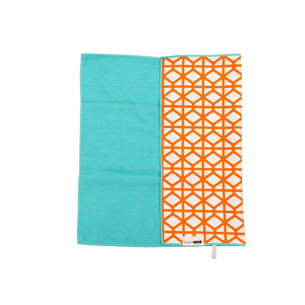 Orange Breeze Block Hand Towel 18" x 24" - Che Cose Belle