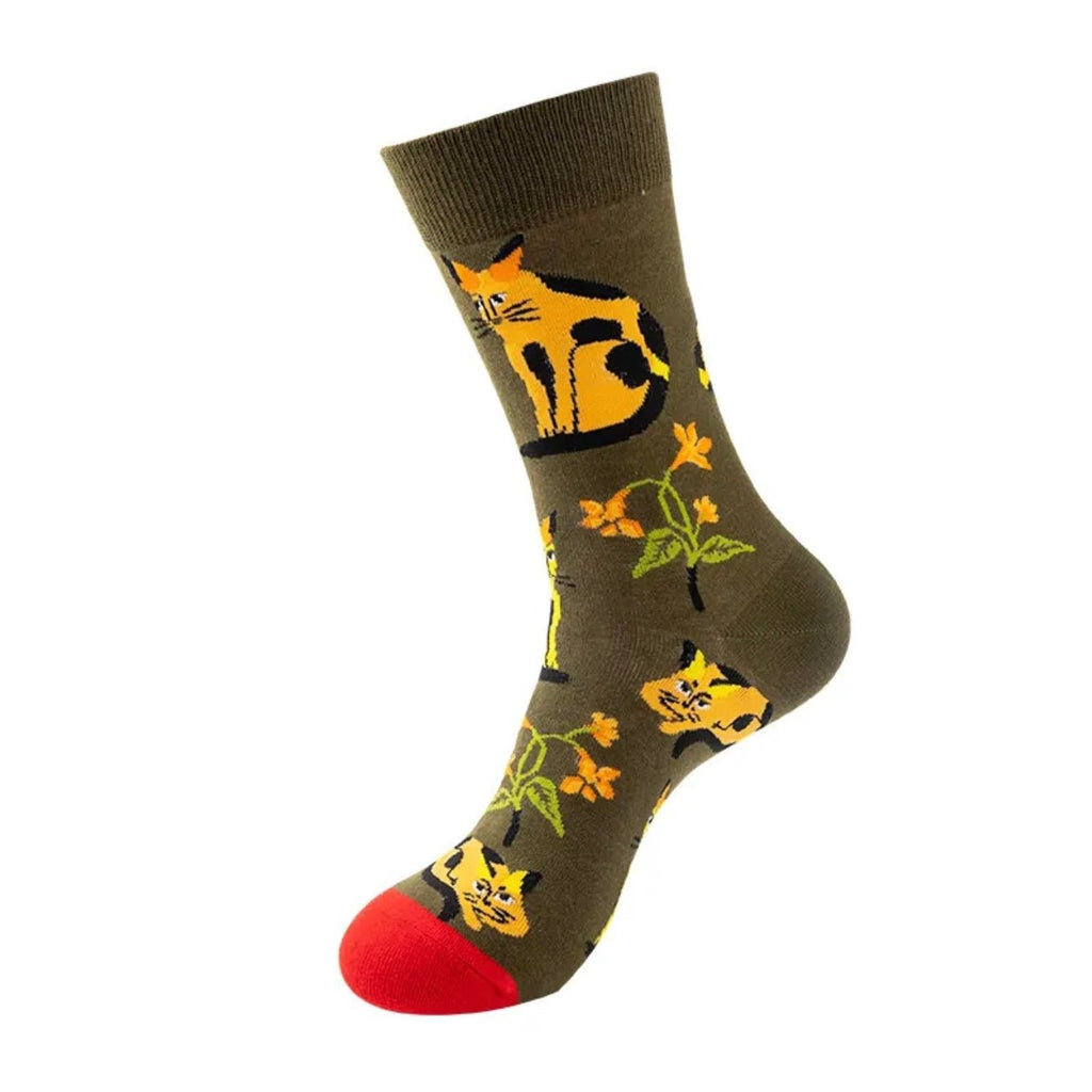 Orange Cat | Cotton Blend Socks - Che Cose Belle