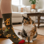 Orange Cat | Cotton Blend Socks - Che Cose Belle