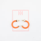 Orange Mini Hoop Earrings - Che Cose Belle