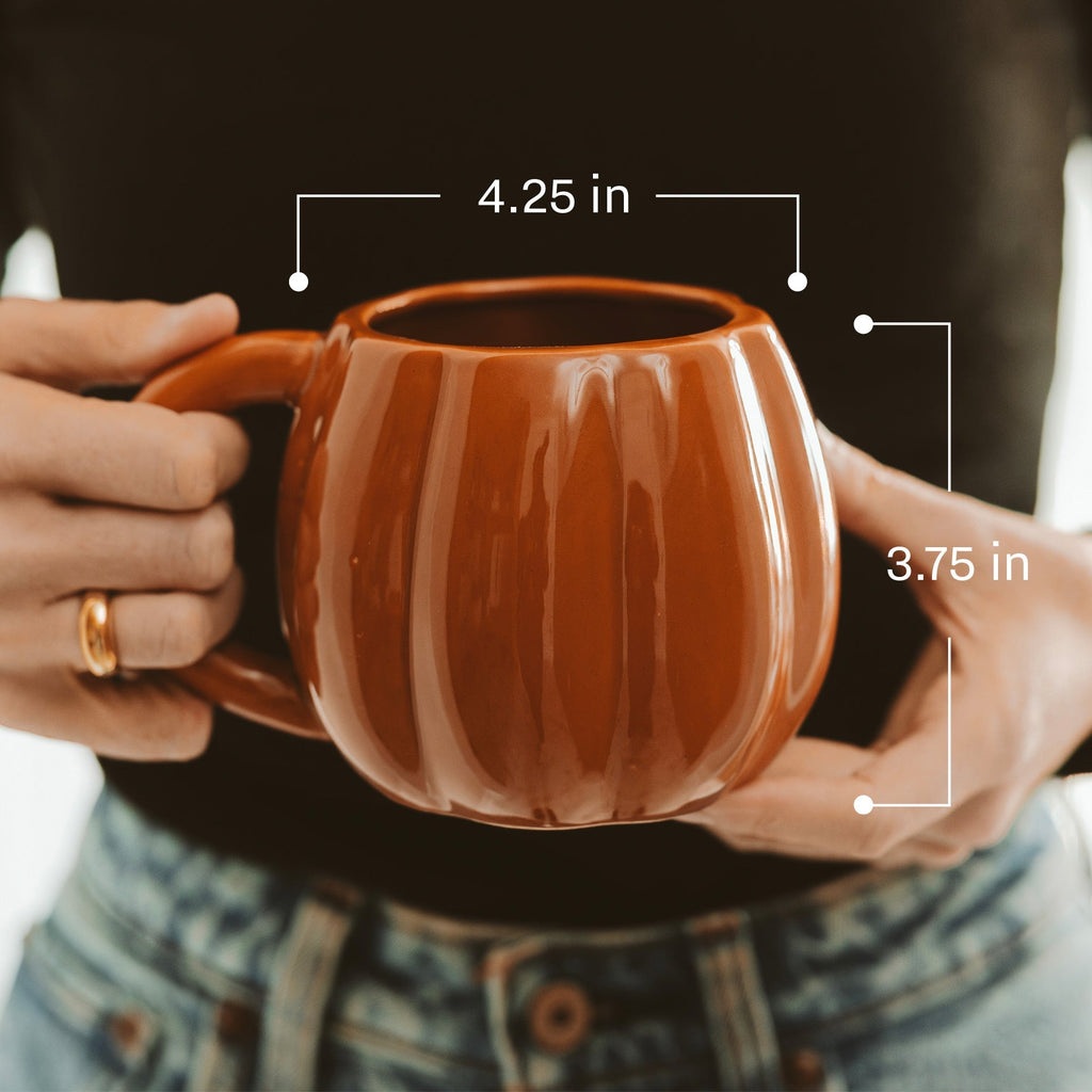 Orange Pumpkin 19 oz Figural Coffee Mug - Che Cose Belle