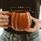 Orange Pumpkin 19 oz Figural Coffee Mug - Che Cose Belle