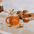 Orange Pumpkin 19 oz Figural Coffee Mug - Che Cose Belle
