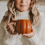 Orange Pumpkin 19 oz Figural Coffee Mug - Che Cose Belle