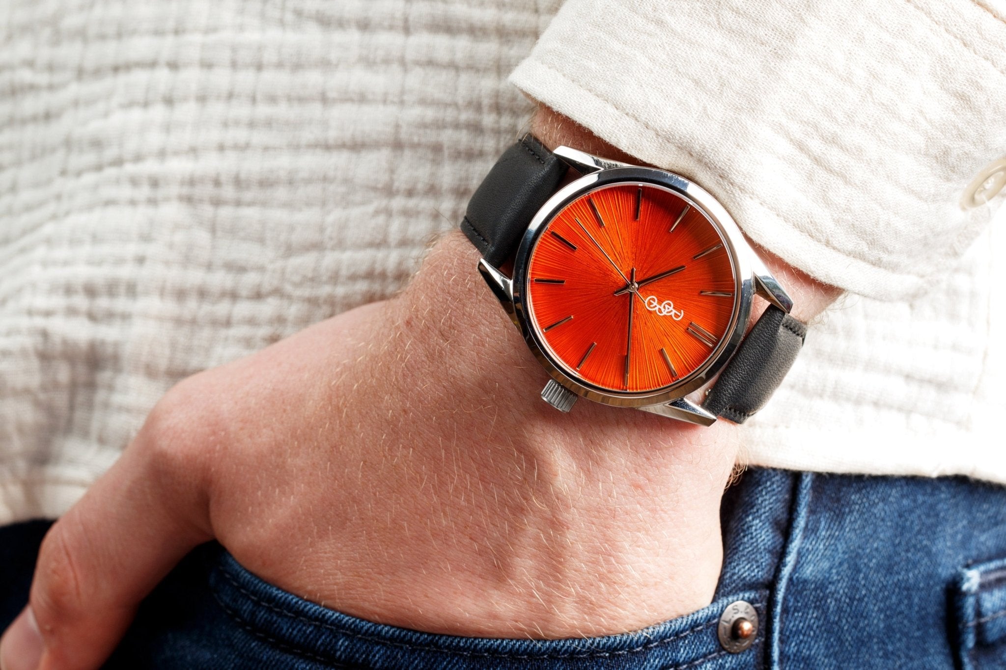 Orange Sunburst Watch - Che Cose Belle