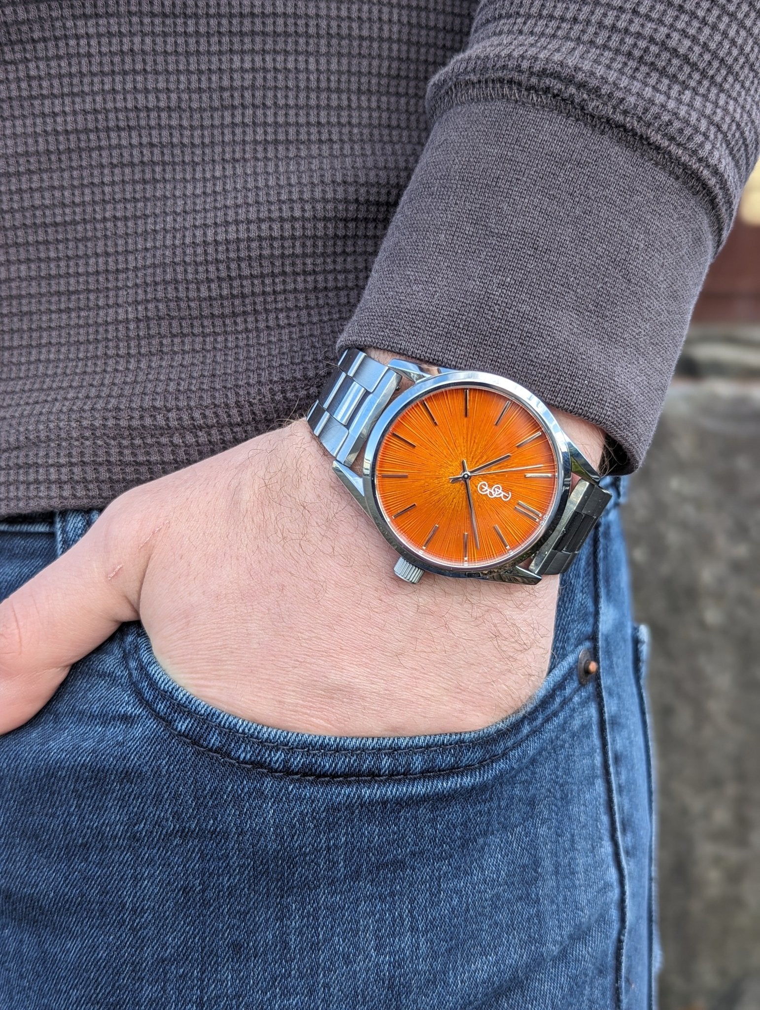 Orange Sunburst Watch - Che Cose Belle