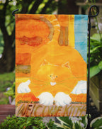 Orange Tabby Welcome Cat Garden Flag – Decorative Outdoor Yard Flag - Che Cose Belle