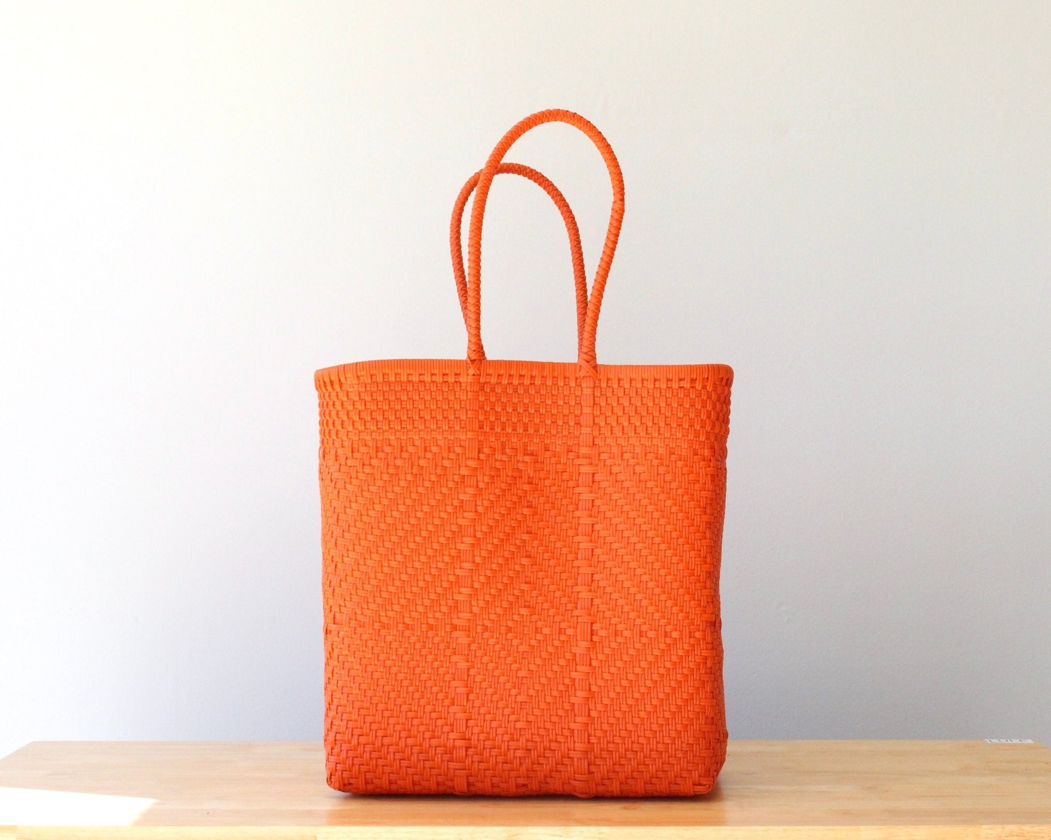Orange Woven Artisan Tote Bag - Che Cose Belle