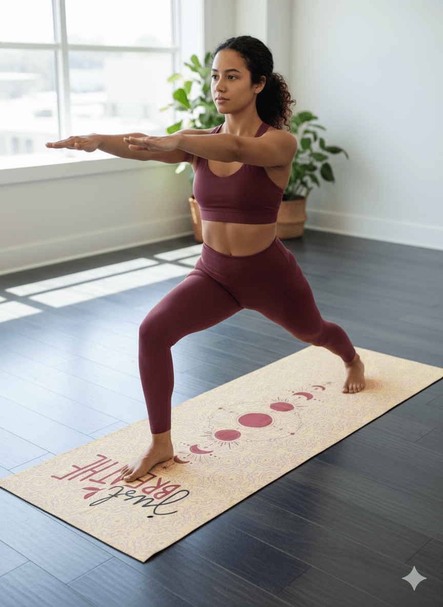 Organic Cotton Yoga Mat | Extra Wide & Long for Balance - Che Cose Belle