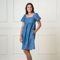 Organic Ruched Chambray Dress - Che Cose Belle