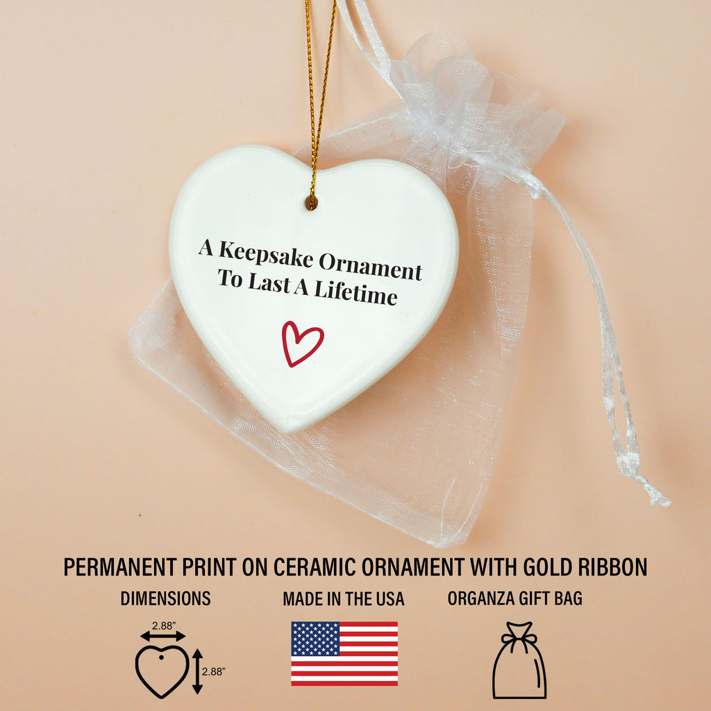 Friendship Ornaments - I Wish You Lived Next Door Heart Gift