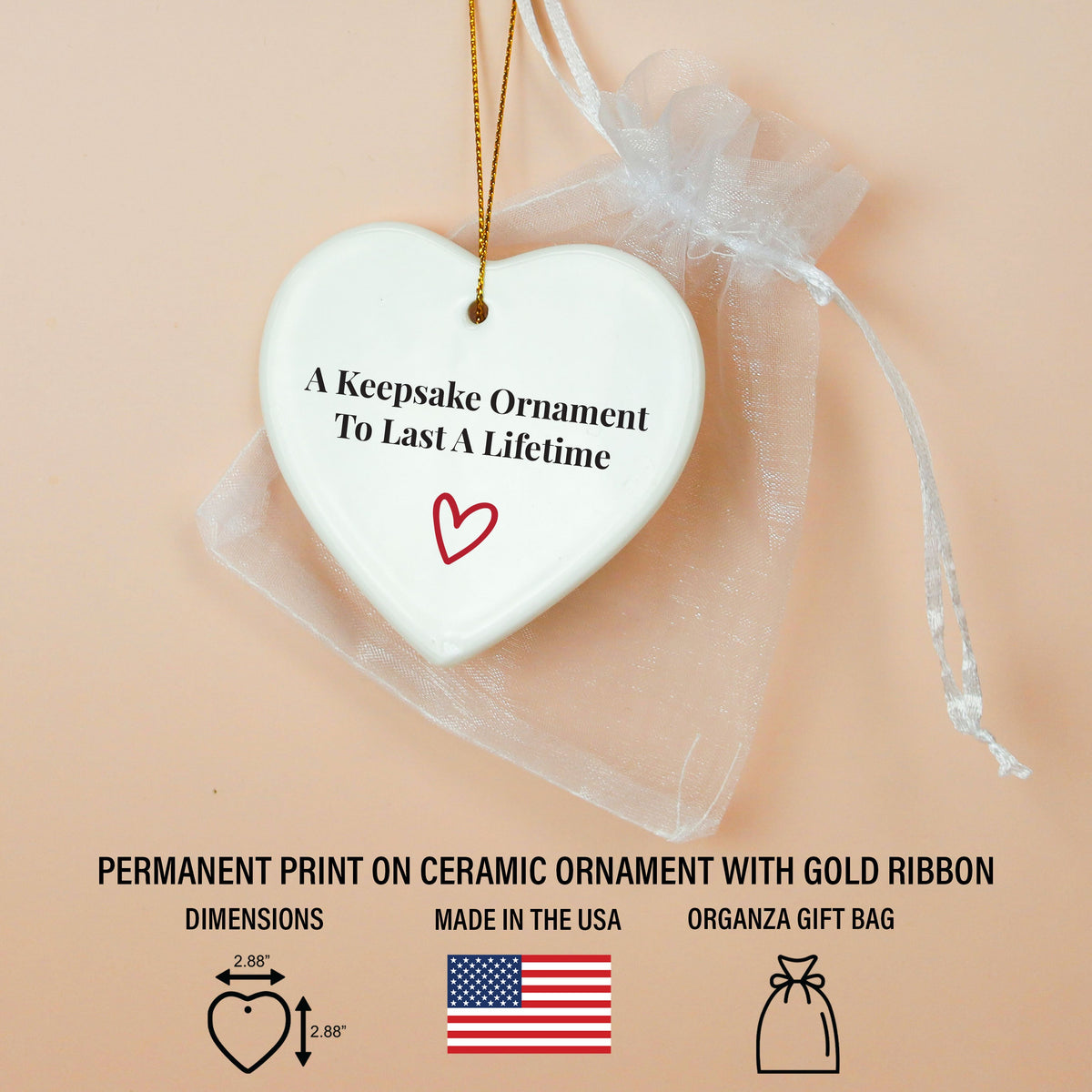 Friendship Ornaments - I Wish You Lived Next Door Heart Gift