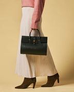 Oriana (black) - Italian calf leather women's handbag (with shoulder strap) - Che Cose Belle