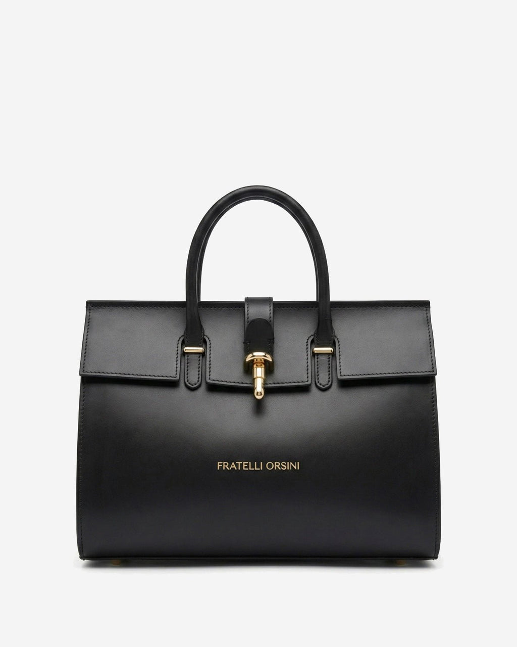 Oriana (black) - Italian calf leather women's handbag (with shoulder strap) - Che Cose Belle
