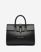 Oriana (black) - Italian calf leather women's handbag (with shoulder strap) - Che Cose Belle