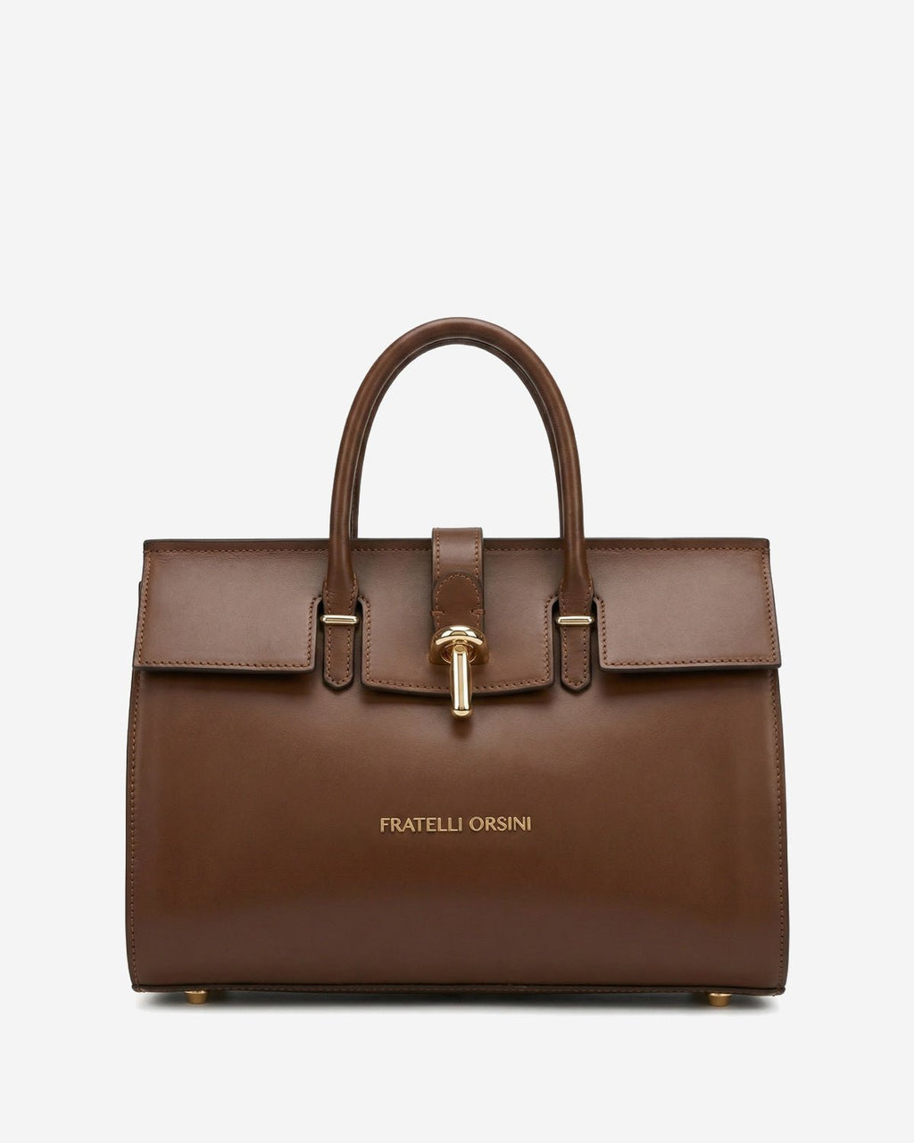 Oriana (brown) - Italian calf leather women's handbag (with shoulder strap) - Che Cose Belle