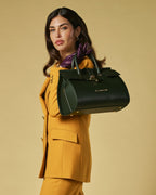Oriana (green) - Italian calf leather women's handbag (with shoulder strap) - Che Cose Belle