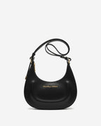 Ornella (black) - Italian calf leather women's crossbody bag (with shoulder strap) - Che Cose Belle